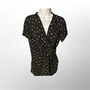 DKNY Polka Dot stretch blouse